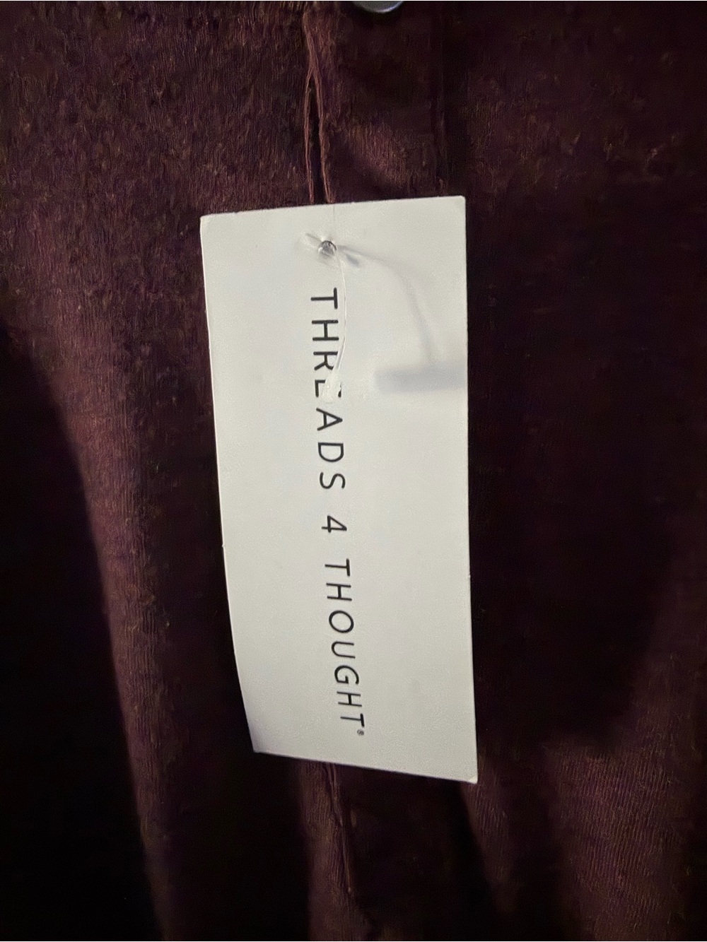 Threads 4 Thought Burgundy Henley Top - Picture 6 of 6
